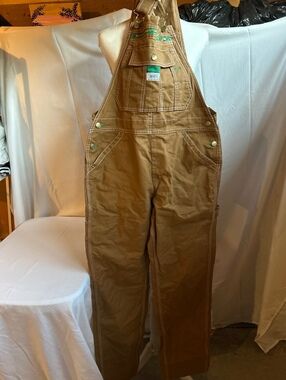 Liberty women’s duck bib overalls in brown